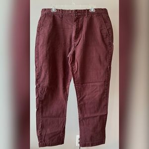 J Crew — The Sutton Maroon Chino Slacks